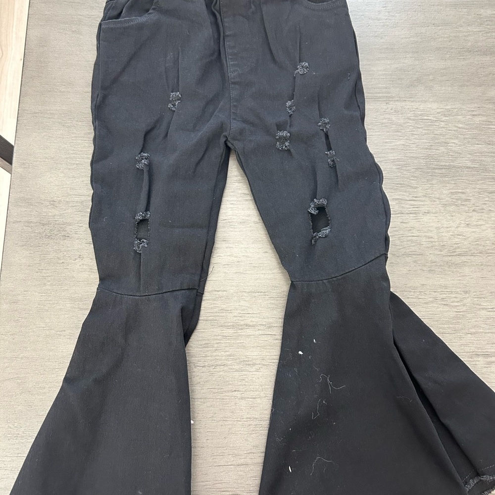 Black flare pants